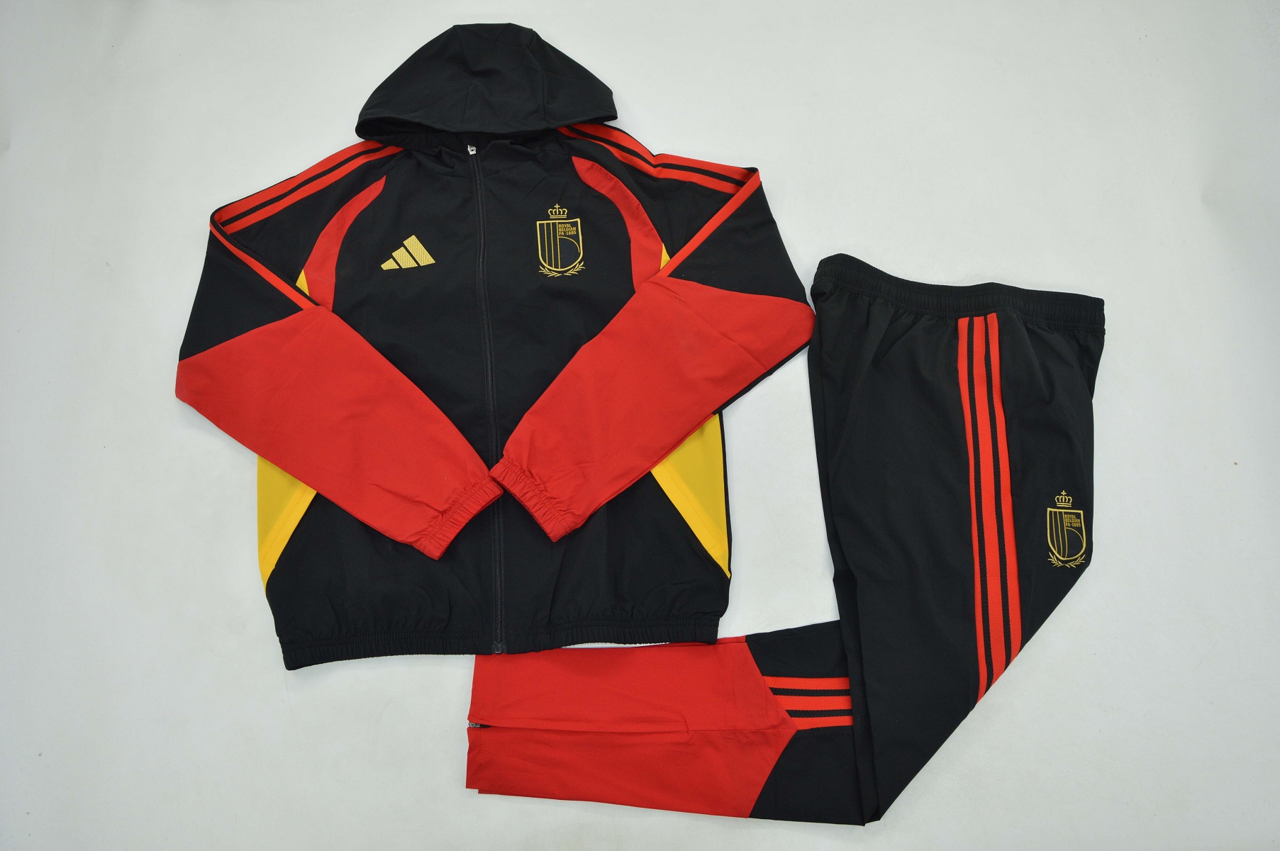 AAA Quality Belgium 25/26 Windcoat Tracksuit - Black/Red